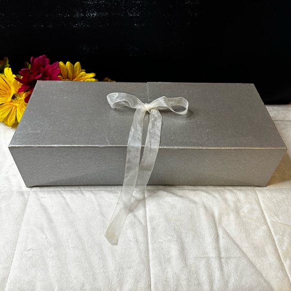 New Beautiful Delicate Gold & Silver Metallic Swirl Tea Set For 2 In A Gift Box - Picture 16 of 16